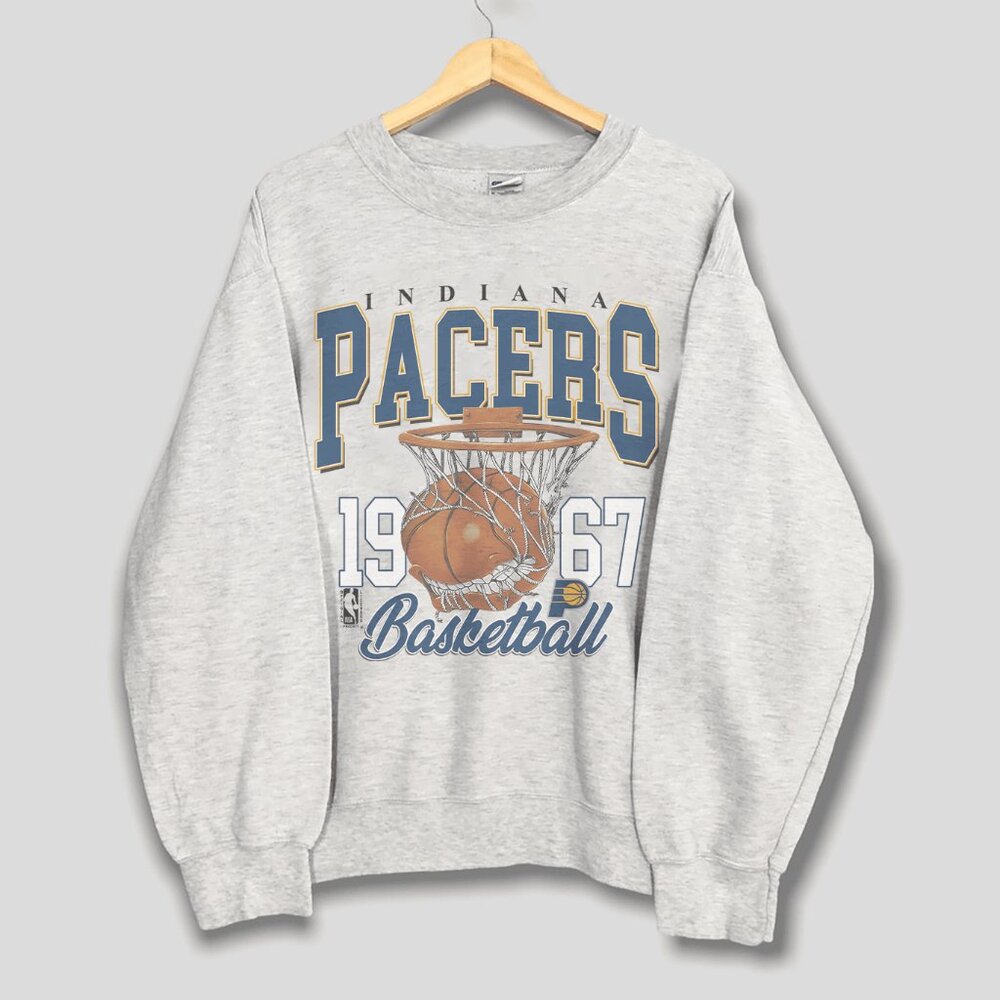 Vintage Indiana Pacers Basketball Sweatshirt, Retro Indiana Pacers NBA Shirt Tee